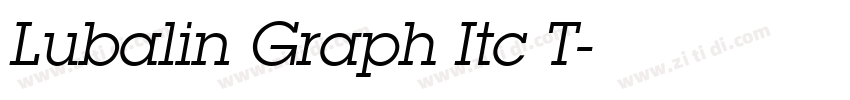 Lubalin Graph Itc T字体转换
